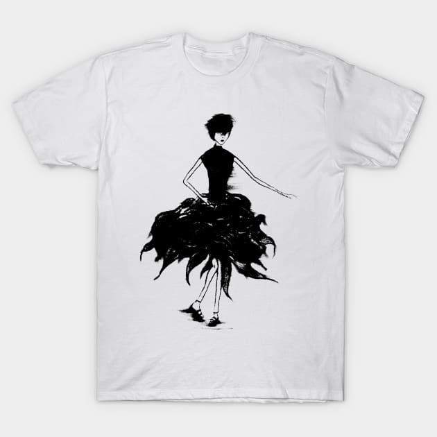 Black swan T-Shirt by HanDraw